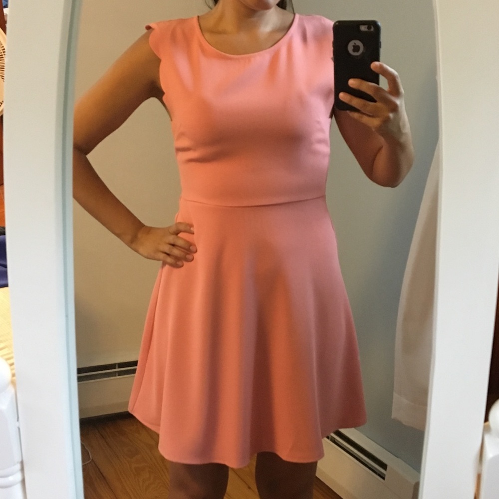 Lightweight pretty coral dress